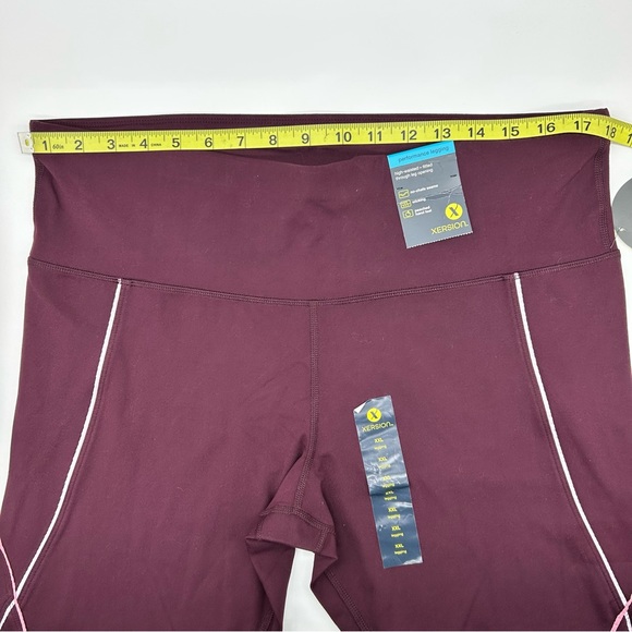 Xersion Women's Set of 2 Blue & Maroon High Rise 7/8 Ankle Leggings Size XXL - Picture 11 of 11
